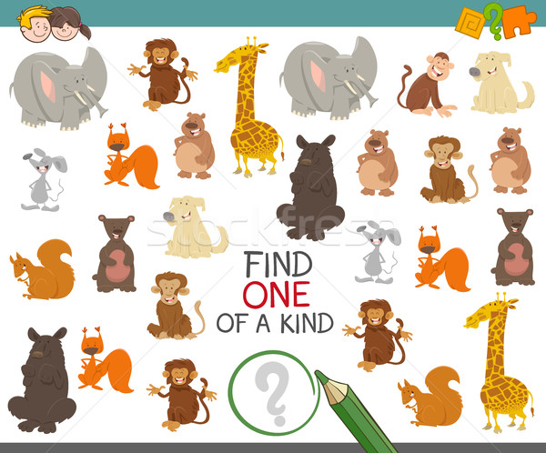 one of a kind game with animals Stock photo © izakowski