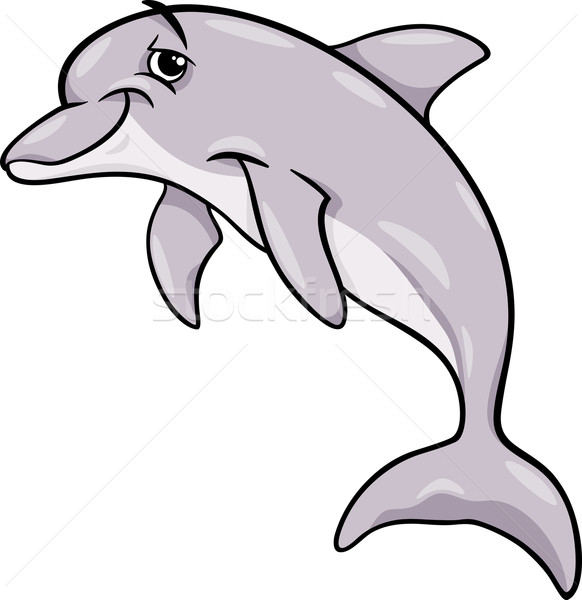  dolphin animal cartoon illustration Stock photo © izakowski