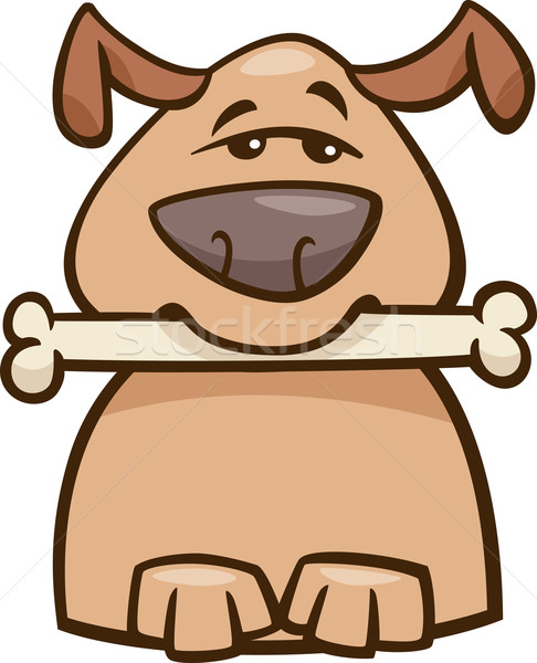 Nastrój zajęty psa cartoon ilustracja funny Zdjęcia stock © izakowski