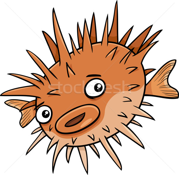blowfish fish cartoon illustration Stock photo © izakowski