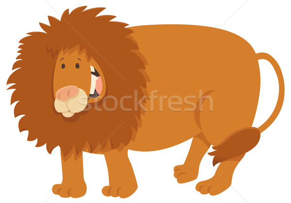lion cartoon animal character Stock photo © izakowski