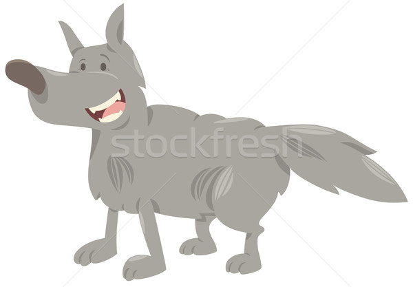 wolf cartoon animal character Stock photo © izakowski