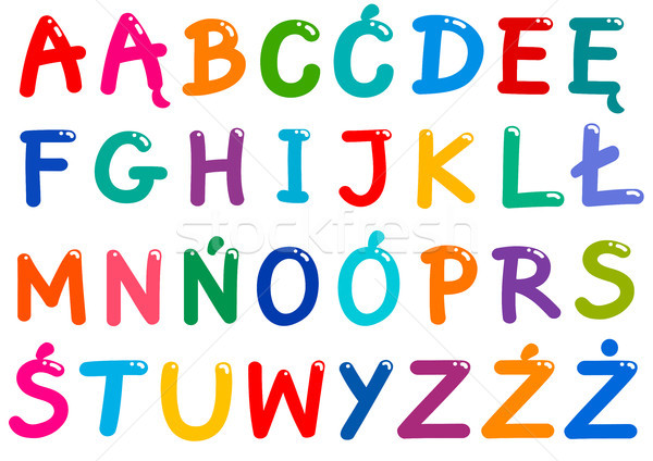 Tutti alfabeto lettere set cartoon illustrazione Foto d'archivio © izakowski