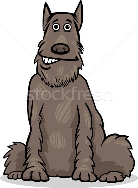 Schnauzer cane cartoon illustrazione divertente Foto d'archivio © izakowski