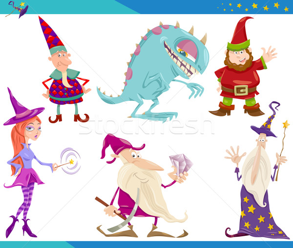 Cartoon Fantasy Characters Set Stock photo © izakowski