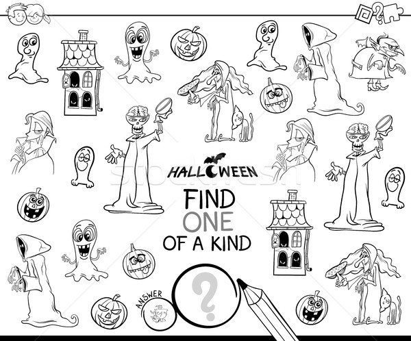 find one of a kind Halloween character color book Stock photo © izakowski