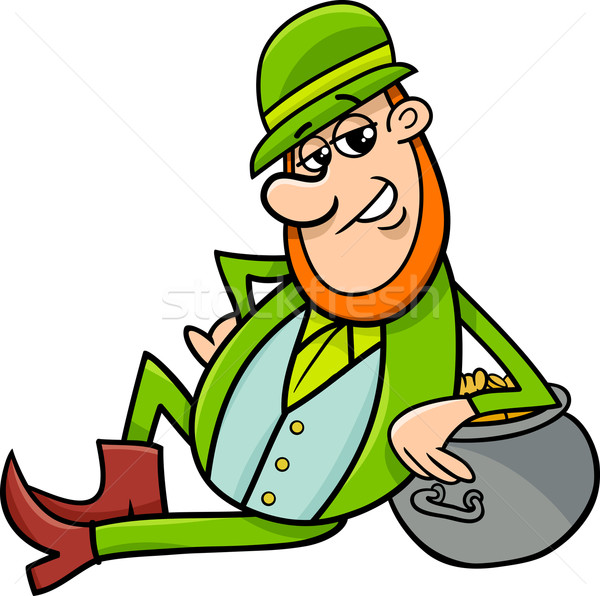 saint patrick leprechaun cartoon Stock photo © izakowski