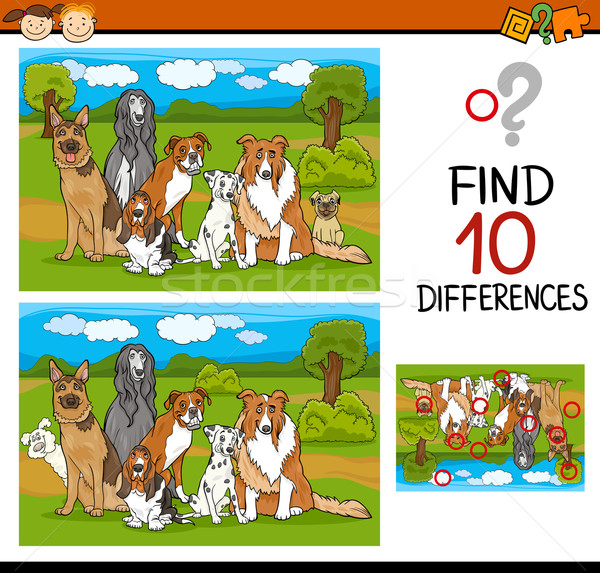 finding differences task for kids Stock photo © izakowski