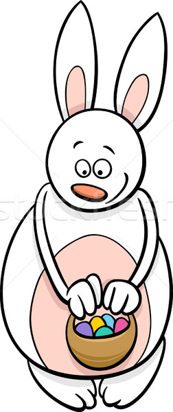 Пасхальный заяц яйца Cartoon иллюстрация белый характер Сток-фото © izakowski