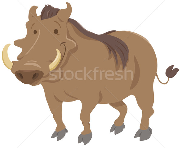 cartoon warthog animal character Stock photo © izakowski