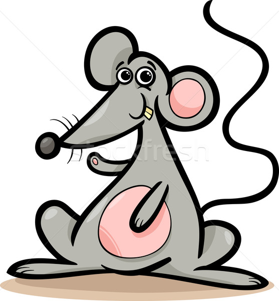 Mouse şobolan animal desen animat ilustrare drăguţ Imagine de stoc © izakowski