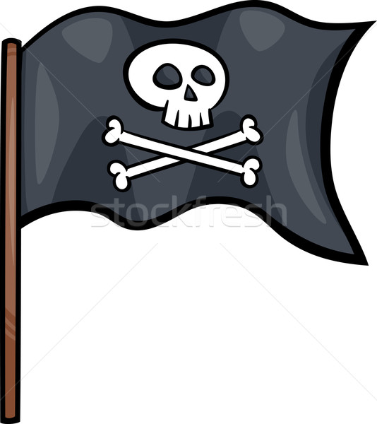pirate flag cartoon clip art Stock photo © izakowski