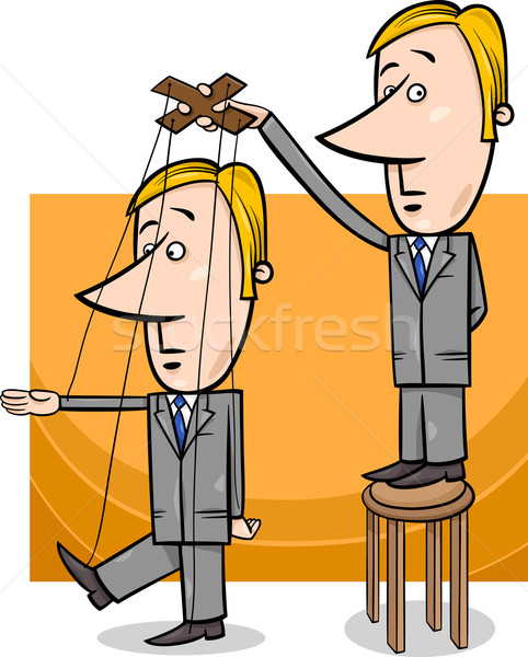 puppet businessman concept cartoon Stock photo © izakowski