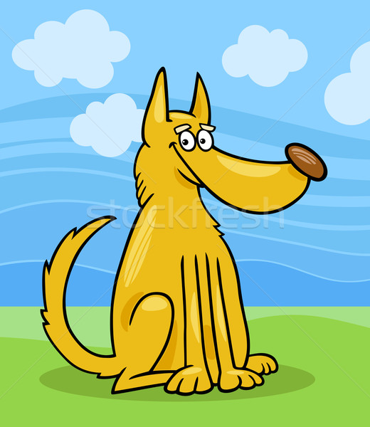 mongrel dog cartoon illustration Stock photo © izakowski