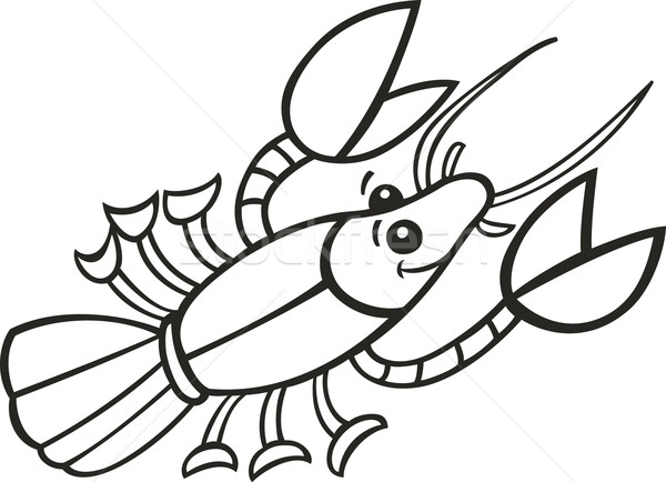Crayfish for coloring book Stock photo © izakowski