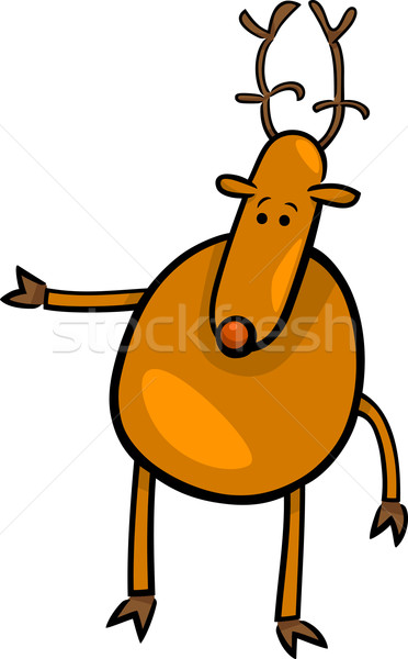 cartoon doodle of deer Stock photo © izakowski