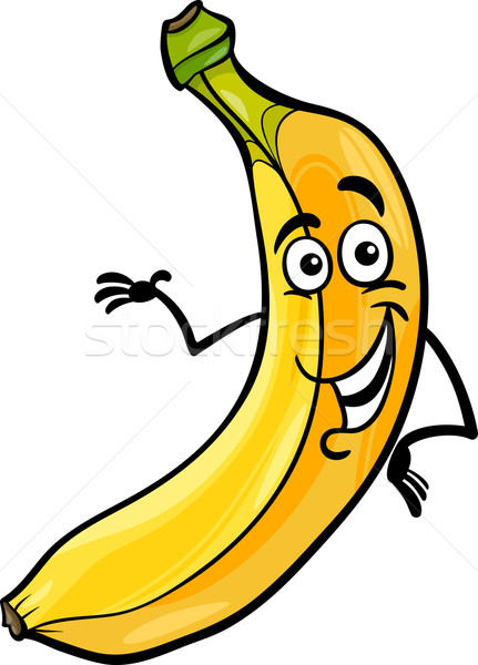 funny banana fruit cartoon illustration Stock photo © izakowski