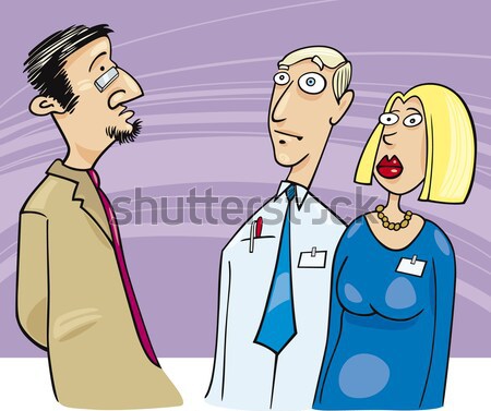 two false businessmen cartoon Stock photo © izakowski