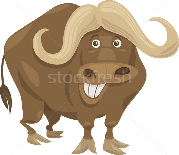 african buffalo cartoon illustration Stock photo © izakowski