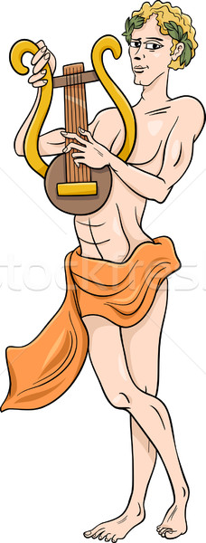 Stok fotoğraf: Yunan · Tanrı · karikatür · örnek · mitolojik · adam