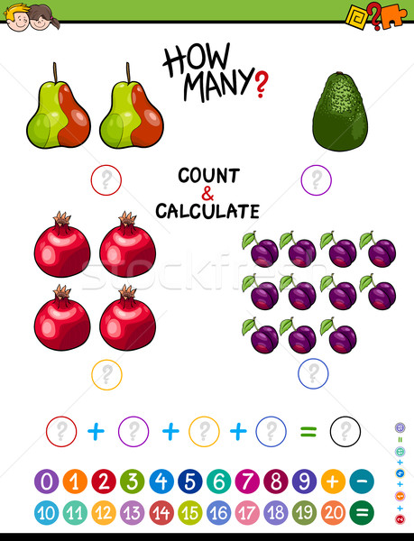 educational mathematical worksheet Stock photo © izakowski