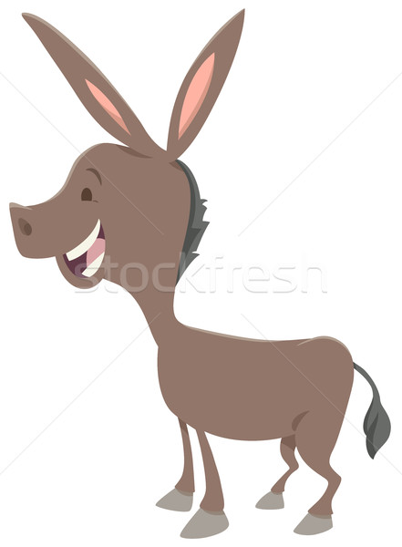 Szamár állat karakter rajz illusztráció aranyos Stock fotó © izakowski