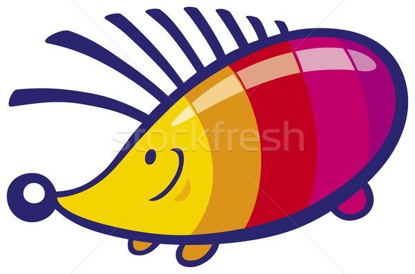 Arco iris erizo Cartoon cute funny animales Foto stock © izakowski