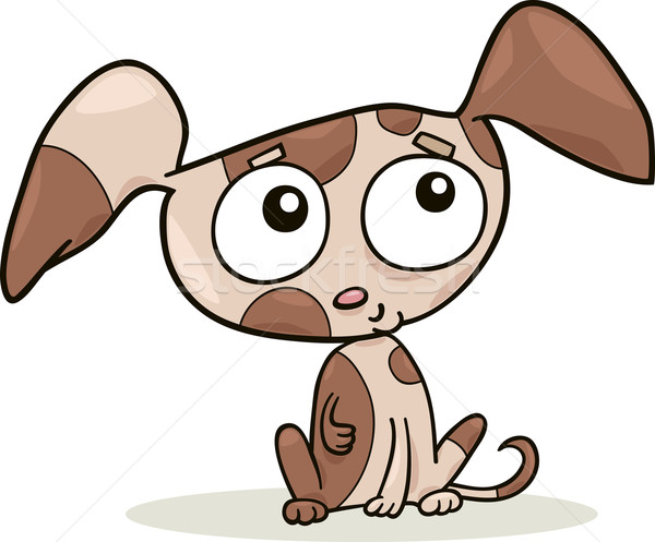 [[stock_photo]]: Cute · chiot · cartoon · illustration · peu · chien