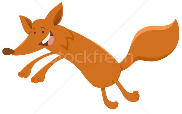 [[stock_photo]]: Heureux · Fox · animaux · personnage · cartoon · illustration