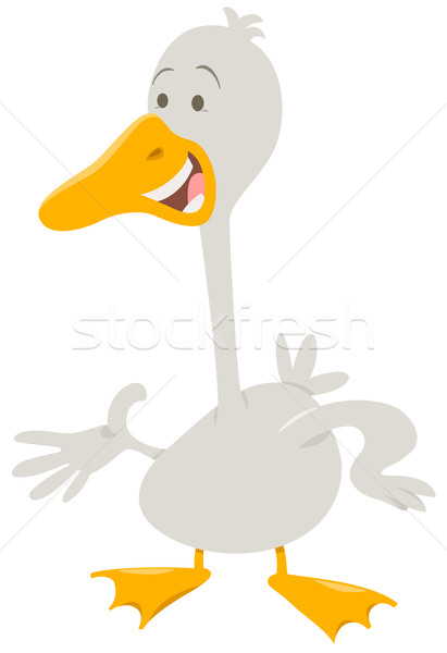 cute goose farm animal character Stock photo © izakowski