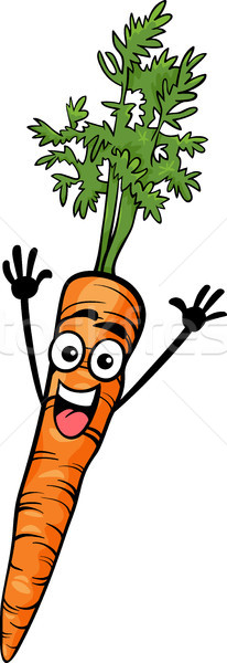 cute carrot vegetable cartoon illustration Stock photo © izakowski