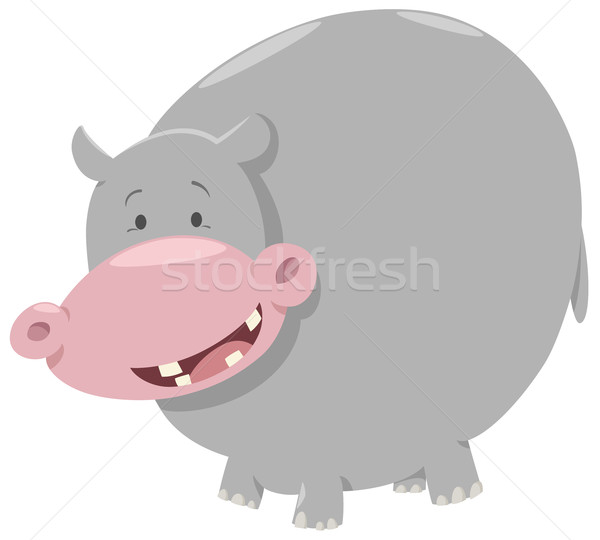hippo cartoon animal character Stock photo © izakowski