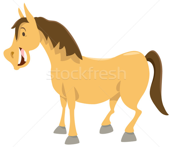 horse cartoon animal character Stock photo © izakowski