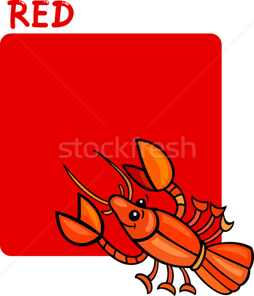 Color Red and Crayfish Cartoon Stock photo © izakowski