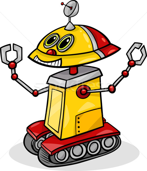 cartoon robot or droid illustration Stock photo © izakowski