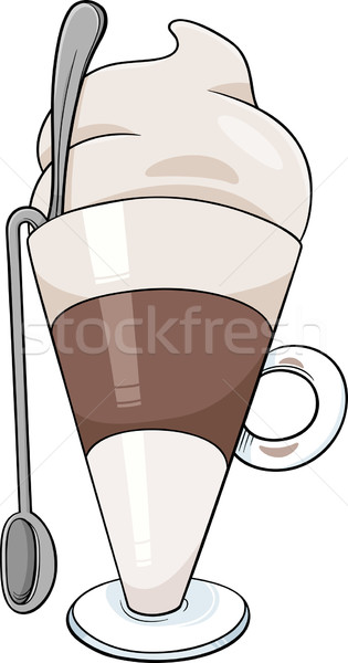 latte macchiato cartoon illustration Stock photo © izakowski