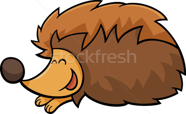 hedgehog animal cartoon illustration Stock photo © izakowski