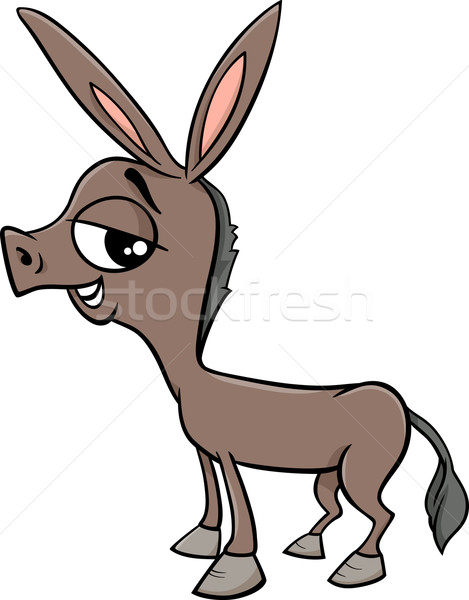 baby donkey cartoon illustration Stock photo © izakowski