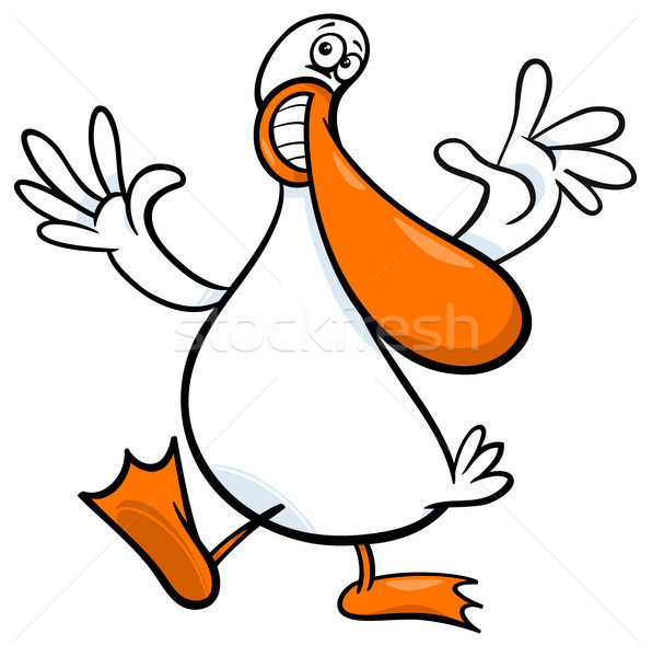 duck bird farm animal cartoon character Stock photo © izakowski