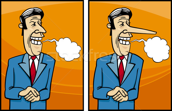 insincere politician cartoon illustration Stock photo © izakowski