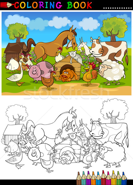 Galinha fazenda animal desenho animado ilustração imagem vetorial de  izakowski© 24162043