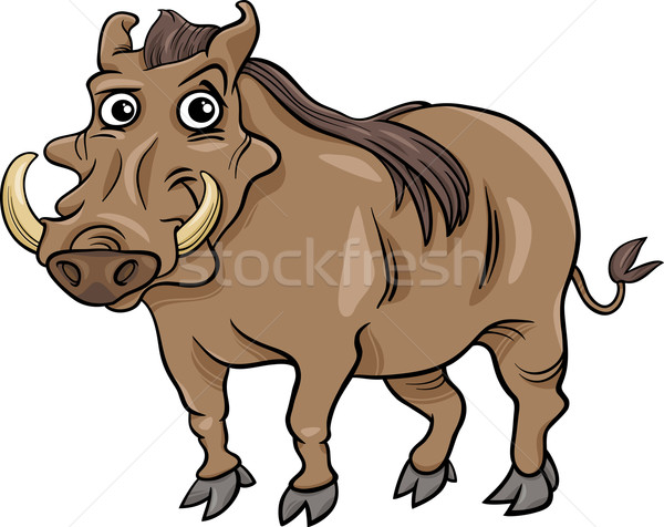 warthog animal cartoon illustration Stock photo © izakowski