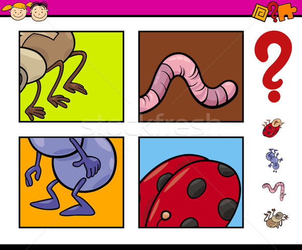 preschool task with insects Stock photo © izakowski