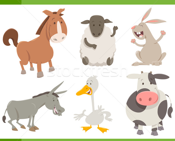 farm animal characters collection Stock photo © izakowski