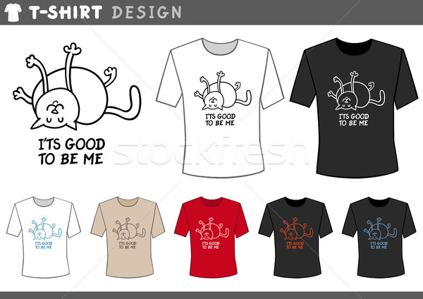 デザイン 幸せ 猫 実例 Tシャツ ストックフォト © izakowski