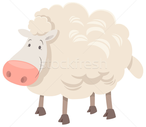 ストックフォト: 羊 · 動物 · 文字 · 漫画 · 実例 · 面白い