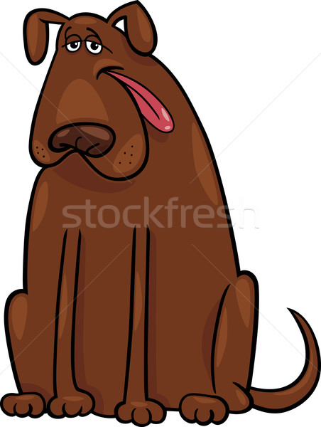 Marrón grande perro Cartoon ilustración funny Foto stock © izakowski