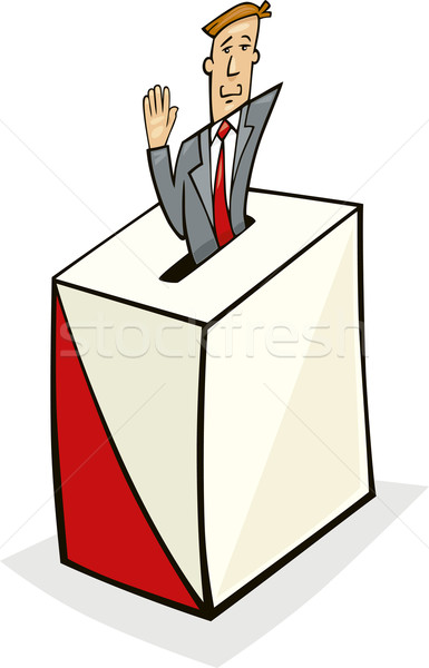 Man in Ballot Box Stock photo © izakowski