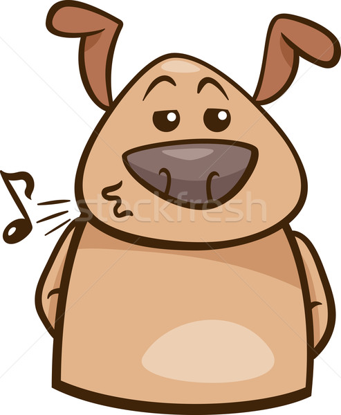 mood chill dog cartoon illustration Stock photo © izakowski