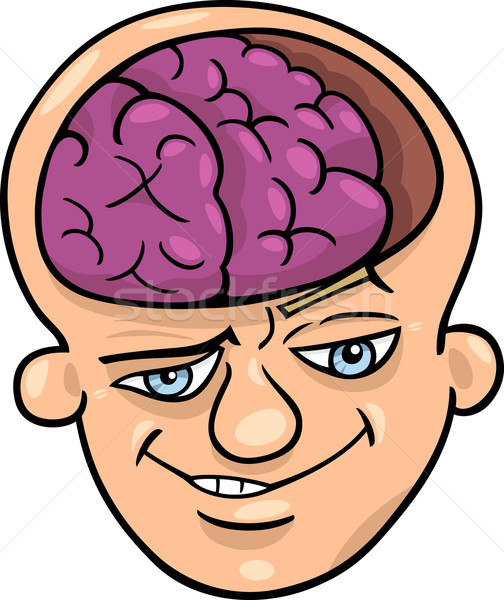Eszes férfi rajz humoros illusztráció okos Stock fotó © izakowski